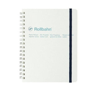 Delfonics Rollbahn Spiral Bound Notebook Metallic Pearl White