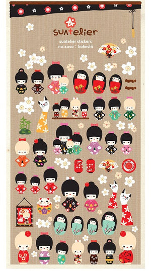 Suatelier 1010 Kokeshi Stickers