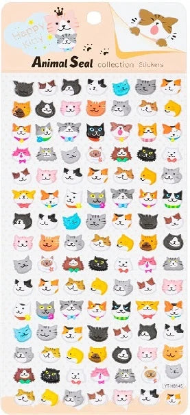 Funny Cats Puffy Stickers