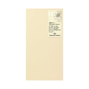 Traveler's Company Refill 017 Planeador Diario libre Mensual Regular