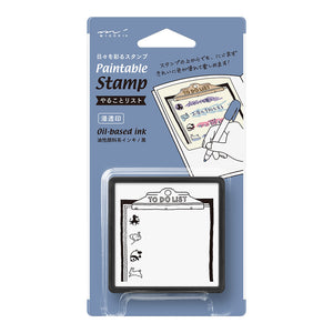 Midori  Paintable  Stamp Pre-inked  To do List