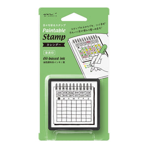 Midori  Paintable  Stamp Pre-inked  Calendario