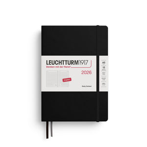 Leuchtturm 1917 Agenda Diaria Puntos 2026 Black