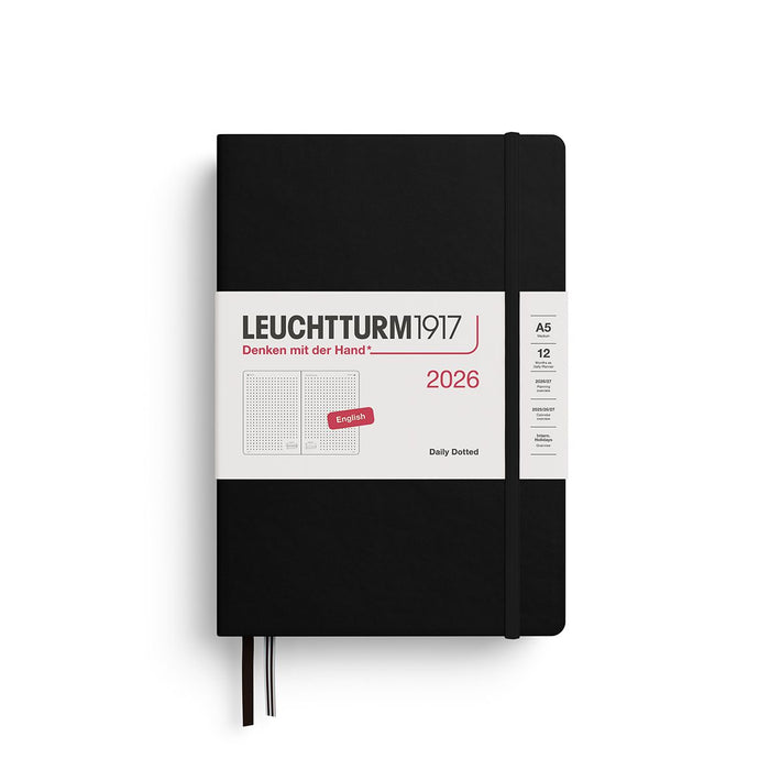 Leuchtturm 1917 Agenda Diaria Puntos 2026 Black