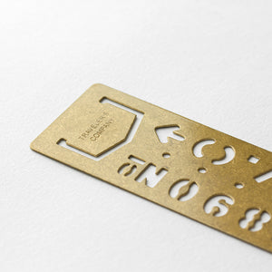 Traveler's Company Brass Numbers Template Bookmark