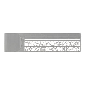 Midori Clip Ruler Silver