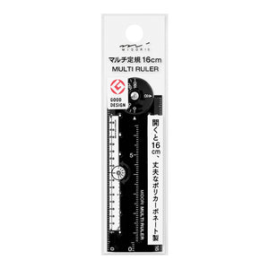 Midori Multi Ruler Black A 16cm