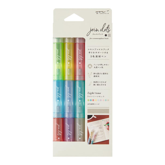 Midori Connecting Pen Join Dots Light Tone