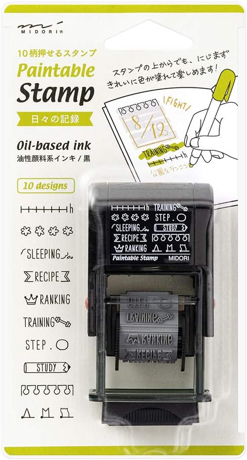 Midori Paintable Rotating Stamp Daily Life Record