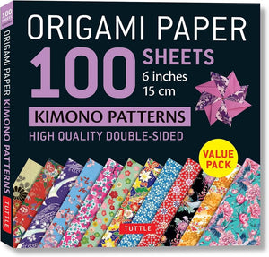 Origami Papel Lila Kimono Patterns 100 hojas