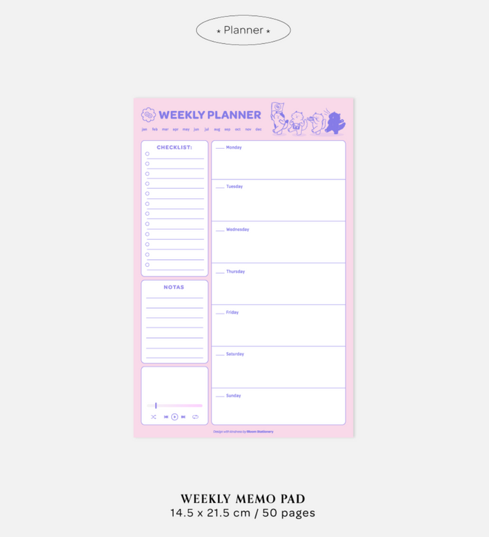 Bloom Weekly Memo Pad