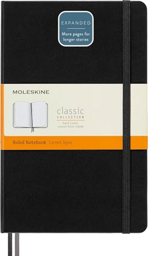 Moleskine Classic Notebook Expandida Negra Pasta Dura Rayas