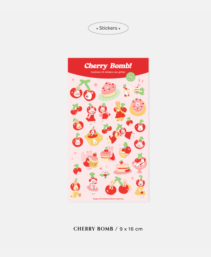 Bloom Cherry Bomb stickers