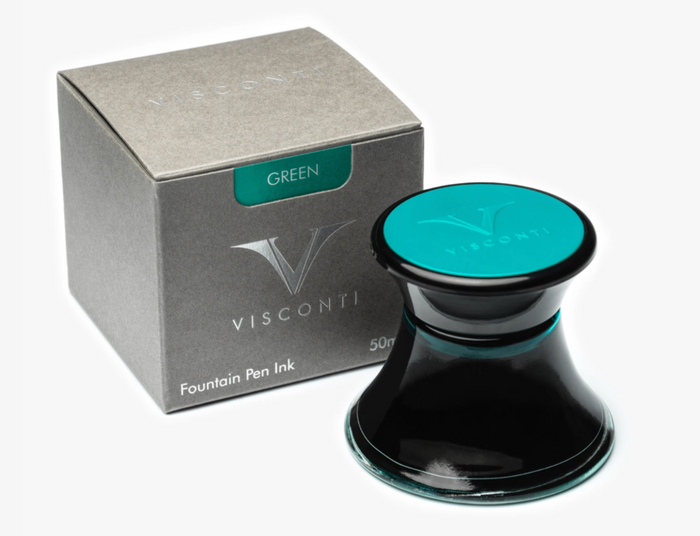 Visconti Glass Inkwell Green