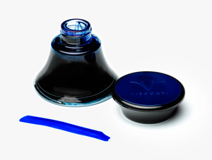 Visconti Glass Inkwell Blue