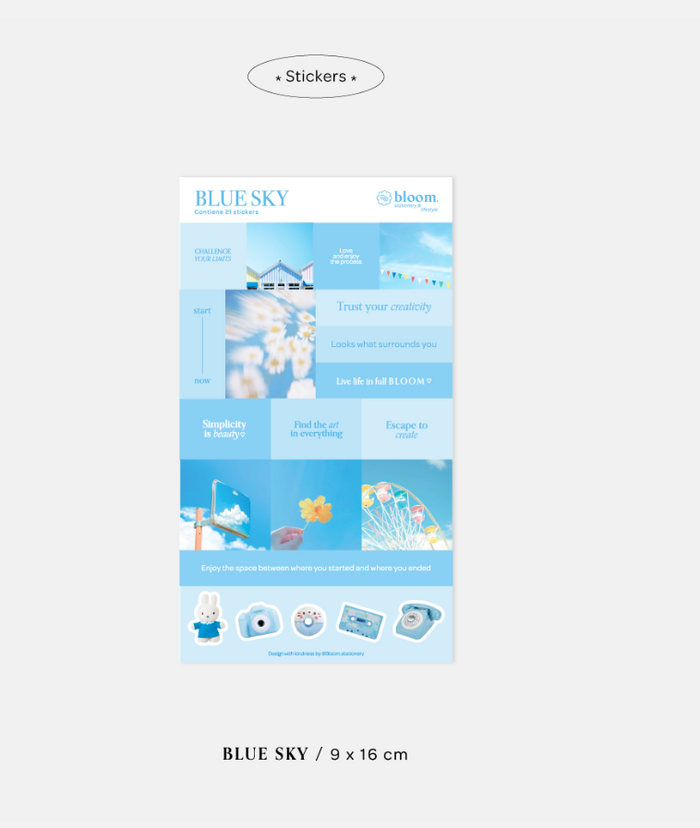 Bloom Blue Sky Stickers