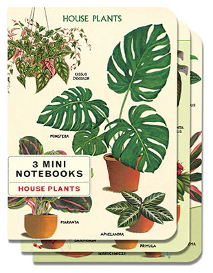 Cavallini Mini Notebooks Set 3 Houseplants