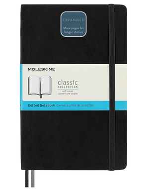 Moleskine Classic Notebook Expandida Negra Pasta Dura Puntos