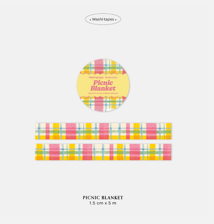 Bloom Washi Tape Picnic Blanket