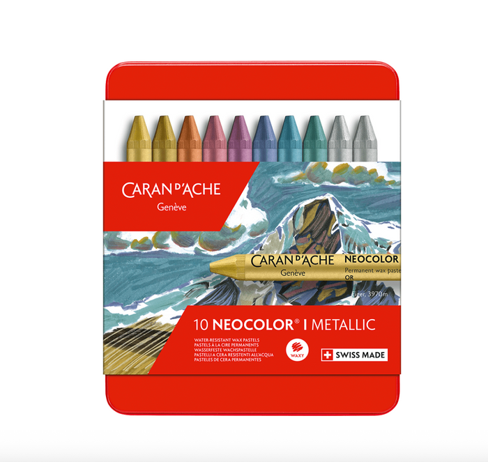 Caran d'Ache Neocolor I Metallic Pastel Set 10