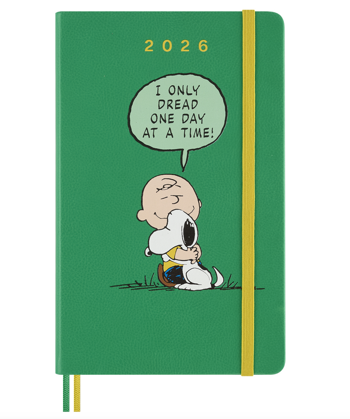 Moleskine Agenda 2026 Peanuts Verde Diaria