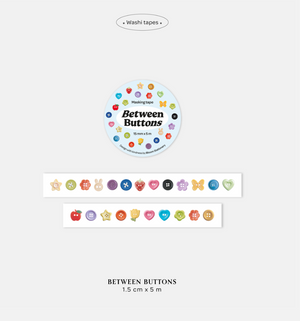Bloom Washi Tape Between Buttons