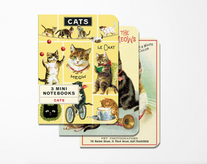Cavallini Mini Notebooks Set 3 Cats