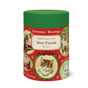 Cavallini Mini Rompecabezas Christmas Cat