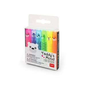 Legami Teddy's Mood Pastel Mini Highlighters