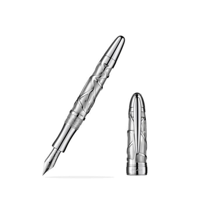 Laban Skeleton Silver Pluma Fuente