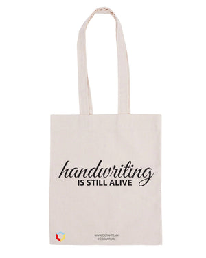 Tote bag Handwrinting is still alive