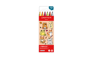 Caran d'Ache Set de 6 Fribralo Brush Kawaii Cute Animals