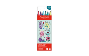 Caran d'Ache Set de 6 Fribralo Brush Kawaii Funny Monsters