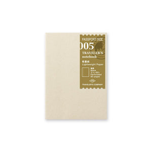 Traveler's Company Refill 005 Papel Ligero Pasaporte