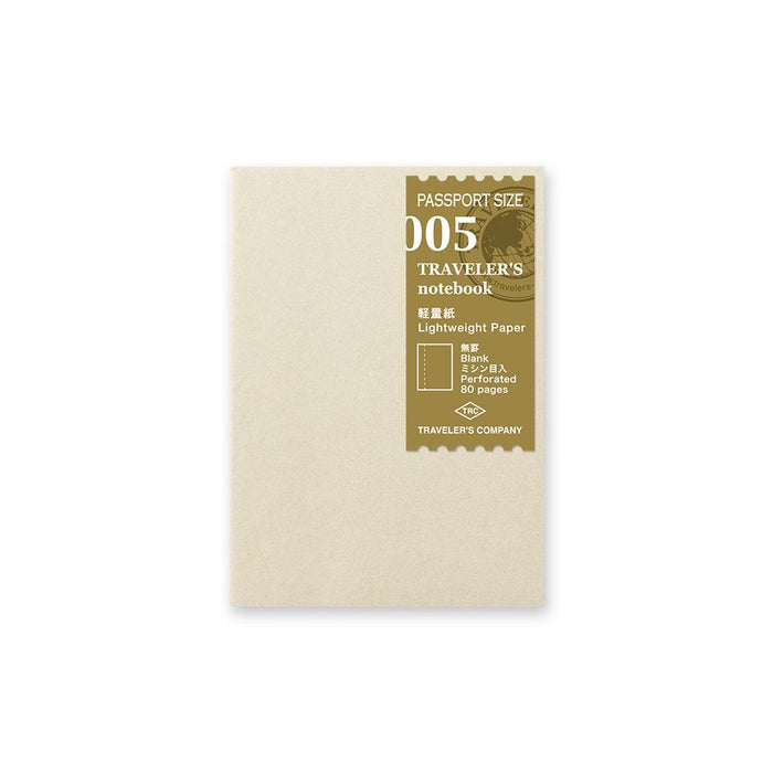 Traveler's Company Refill 005 Papel Ligero Pasaporte