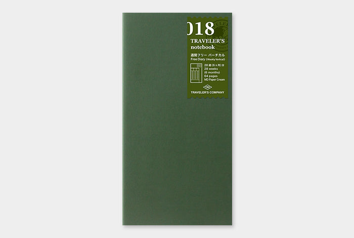 Traveler's Company Refill 018 Planeador Semanal Regular