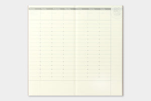 Traveler's Company Refill 018 Planeador Semanal Regular