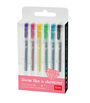 Legami Set de Plumas con Glitter