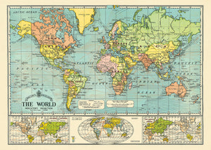 Cavallini Papel World Map 6