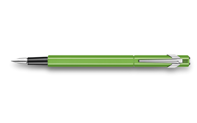 Caran d'Ache 849 Metal Green Fluo Pluma Fuente