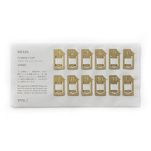 Traveler's Company Brass Clips Numbers
