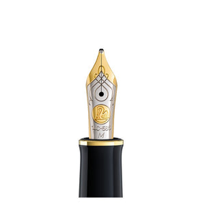 Pelikan Pluma Fuente Souveran M600 Black / Blue Stripe